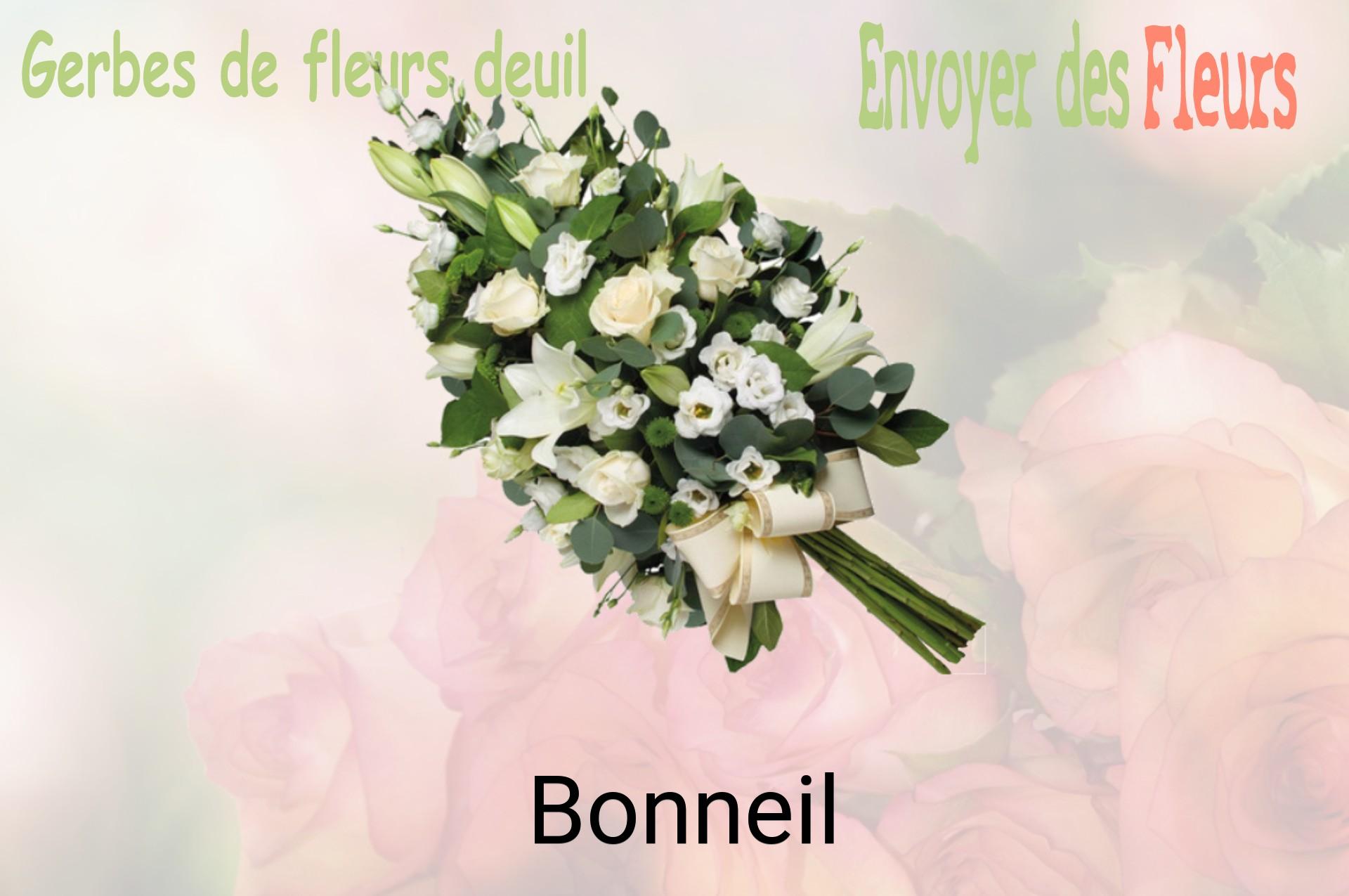 Gerbe de fleurs de deuil livrée à Bonneil
